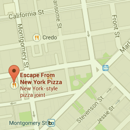 Map of Escape from New York Pizza - FiDi